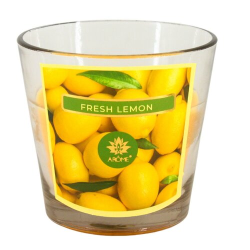 Arome Vonná sviečka v skle Fresh Lemon, 120 g
