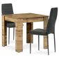 Set masă MDF cu 2 scaune, 80 x 80 x 75 cm, stejarWotan
