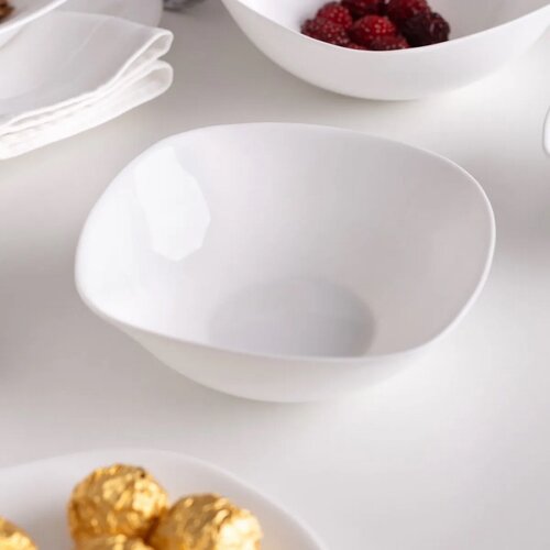Altom Komplet skled iz opalnega stekla White harmony 16 cm, 6 kosov