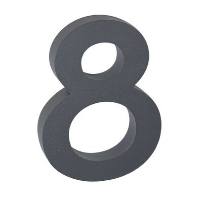 Aluminijska hišna številka 8, 3D strukturiranapovršina