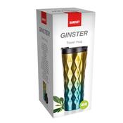 Banquet Potovalni dvostenski vrč GINSTER 450 ml,zlato-modra