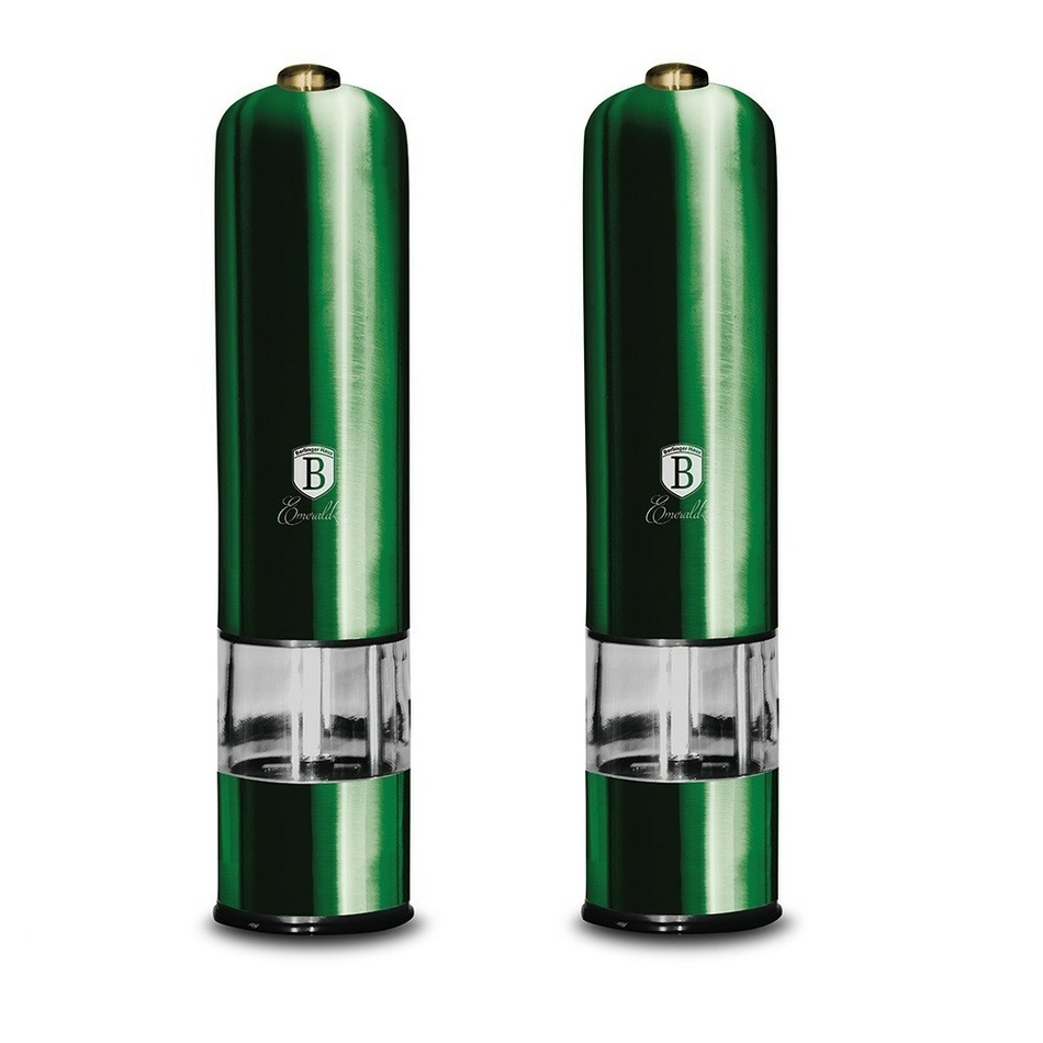 Râșniță electrică pentru sare și piper BerlingerHaus Emerald Collection, 2 buc.