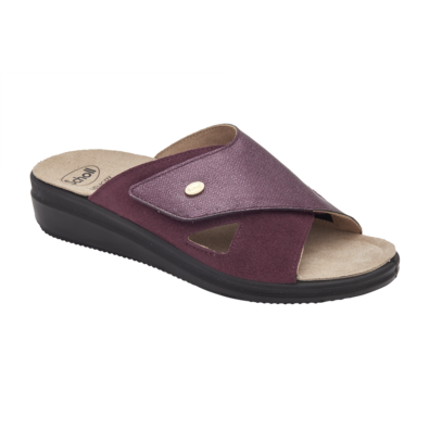 Scholl Papuče Antonia Cross burgundy, veľkosť 38