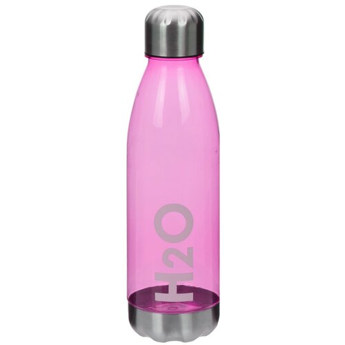 Butelka sportowa z nakrętką ze stali nierdzewnej, 700 ml, różowy