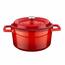 LAVA Metall Gusseisen-Topf Durchmesser 20 cm, Rot, 2,6 l