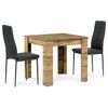 Jedálenský set MDF s 2 stoličkami, 80 x 80 x 75cm, dub Wotan