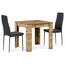 Set masă MDF cu 2 scaune, 80 x 80 x 75 cm, stejarWotan