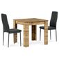 Set masă MDF cu 2 scaune, 80 x 80 x 75 cm, stejarWotan
