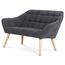 Zweisitziges Sofa AK-322 GREY2, grau