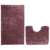 AmeliaHome Badteppich-Set Bati Burgundy, 2 Stück 50 x 80 cm, 40 x 50 cm