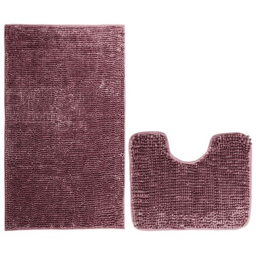 Restilo Комплект килимків для ванної кімнати Bati бургунді, 2 шт. 50 x 80 см,. 40 x 50 см