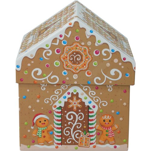 Set de cutii cadou de Crăciun Cookie Houses, 2bucăți, bej