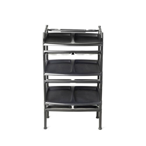 Botník 6 poschodí Black 52 x 34 x 91 cm