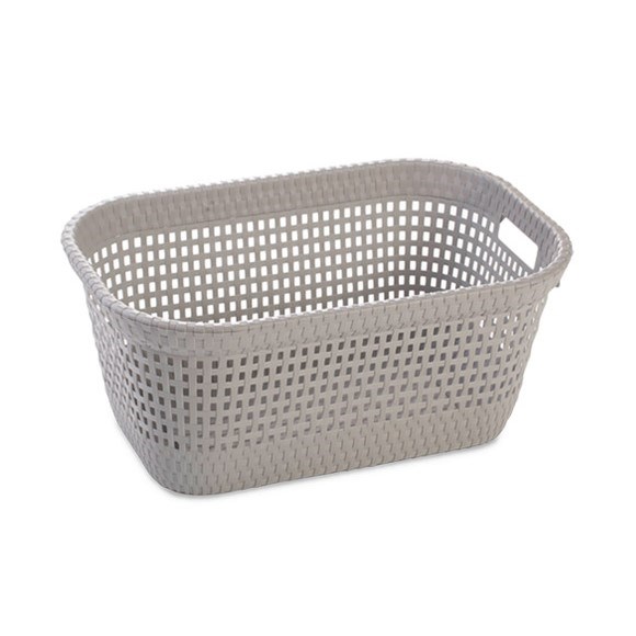 Ratanový kôš na bielizeň 45 l, sivá