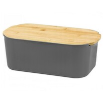 EH Chlebník s bambusovým prkénkem 33 x 18,5 x 12 cm, antracit EH Chlebník s bambusovým prkénkem 33 x 18,5 x 12 cm, antracit