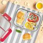 Tavă de copt divizată Orion cu capac din plastic,21 x 16 x 7 cm
