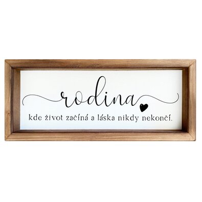 Bohemia Gifts Obraz dekoracyjny - Rodzina, 15 x 42 cm