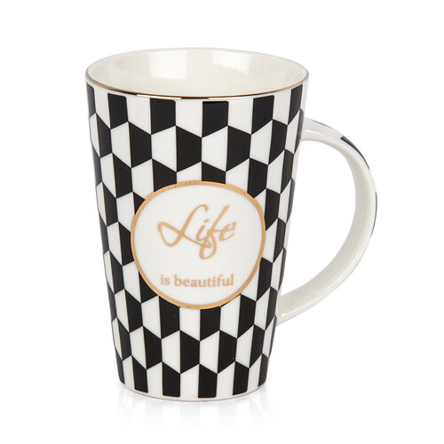 Porcelánový hrnček v darčekovej krabičke Life, 400 ml