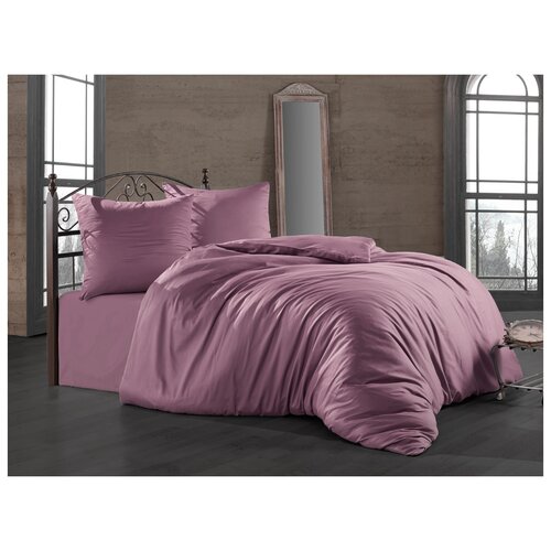 Lenjerie pat satin Roz pudră, 140 x 200 cm, 70 x 90 cm