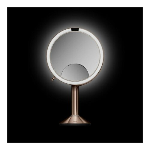 Simplehuman Kozmetické LED zrkadlo Sensor TRIO, zväčšenie 1x/5x/10, rose gold