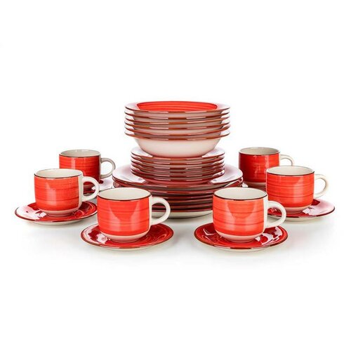 Banquet 30-delni jedilni set Spiral Red
