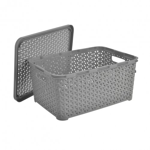 Orion Ящик з кришкою RATAN, 10 л, сірий