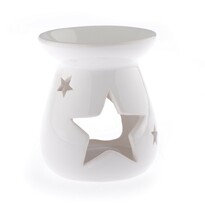 Aroma-lampă ceramică Stea, alb