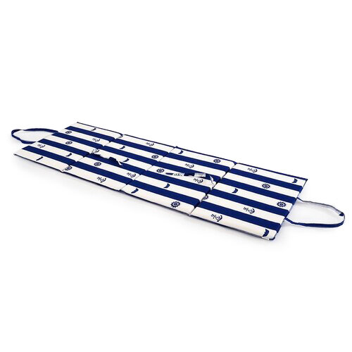 B.E.S. Petrovice Ležalnik za plažo, modro-belečrte z natisnjenim motivom