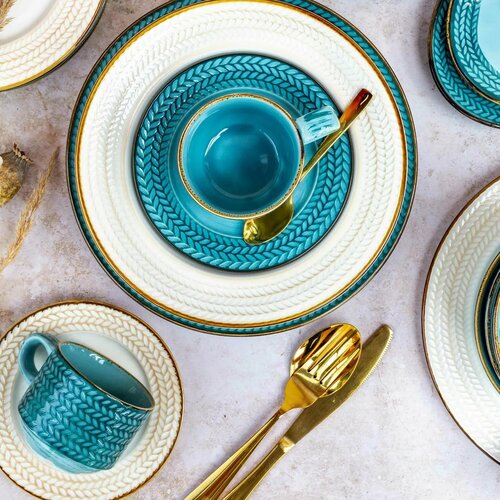 Mäser Set de cafea 12 piese PROSPERO – turcoaz