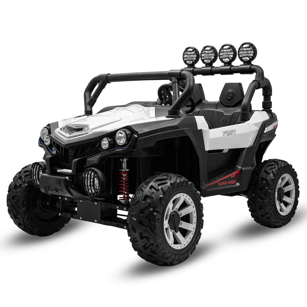 Baby Mix Detské elektrické autíčko Buggy Road 4 x4, biele