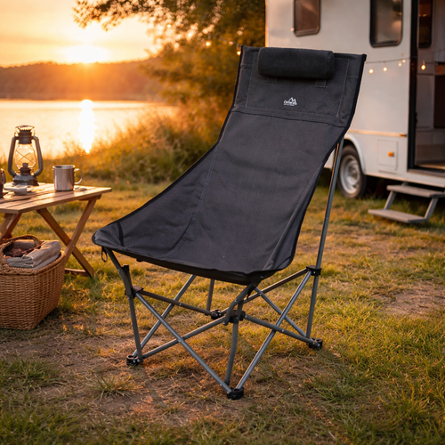 Cattara 13467 Kempingová skládací židle Merit Foldi, črna