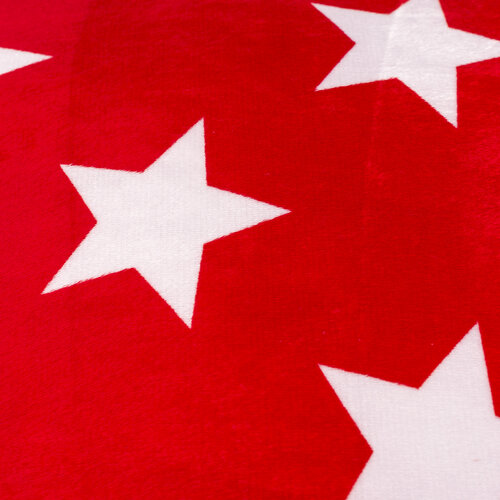 Polštářek mikroplyš Stars červená, 40 x 40 cm