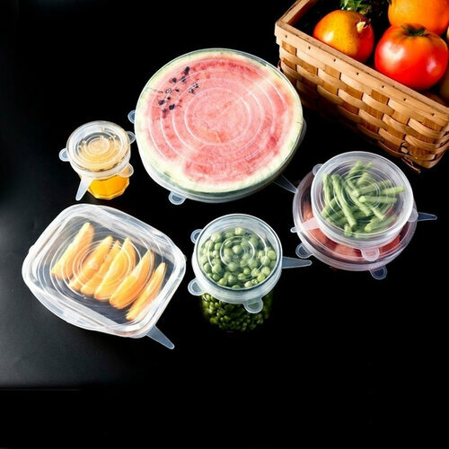4Home Fresh szilikon fedő szett élelmiszerekre, 6db termék 2. képe