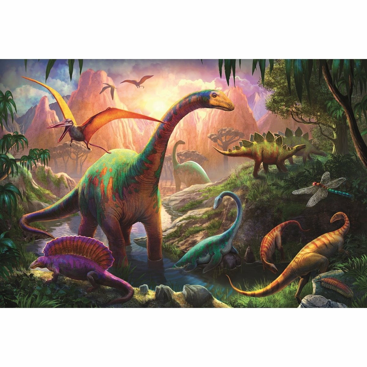 Obrázok Puzzle pro děti TREFL 100 dílků - Svět dinosaurů