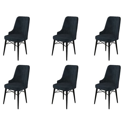 Esszimmerstuhl-Set Pare Anthracite, 6 Stück