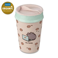 Gourde Koziol Buddy Drink Pusheen 'Take It Easy' Rose - 500 Ml, Plastique Bio, Fabriqué En Allemagne