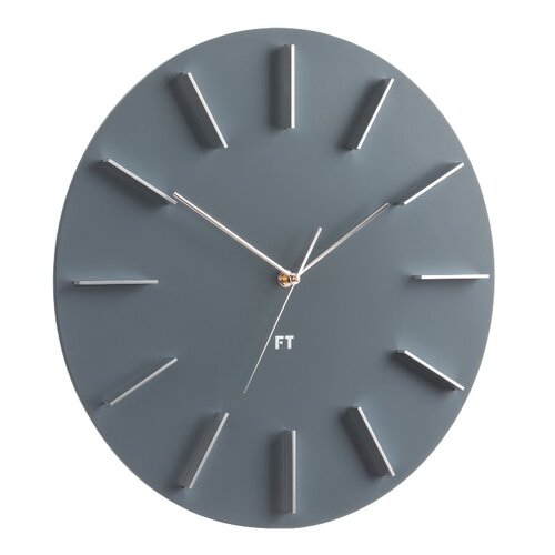 Future Time FT2010GY Round grey Designové nástěnné hodiny, pr. 40 cm