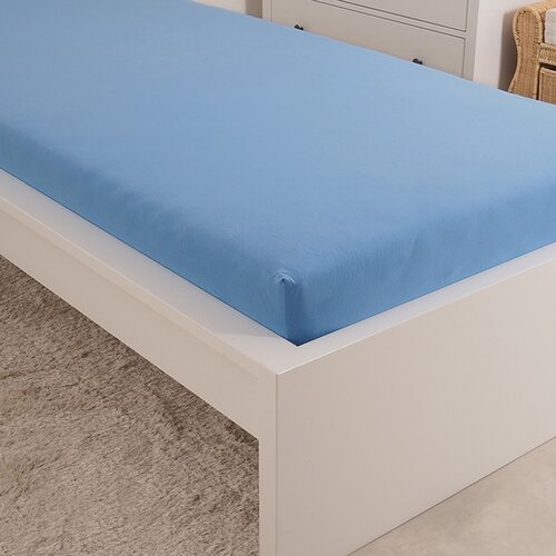 Cearșaf de pat 4Home Premium jersey albastru , 180 x 200 cm