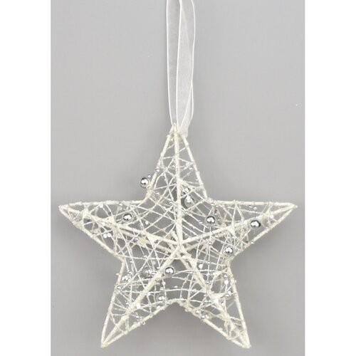 Vánoční hvězda Hesperia bílá, 15 cm