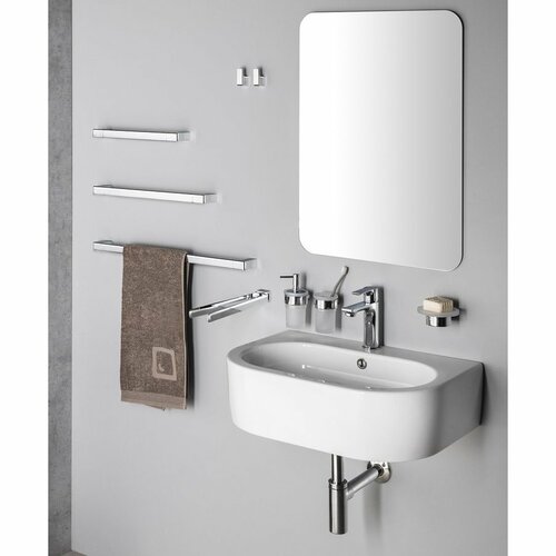GEDY PI218013 Suport pentru prosoape Pirenei 80 x6,6 cm , argintiu
