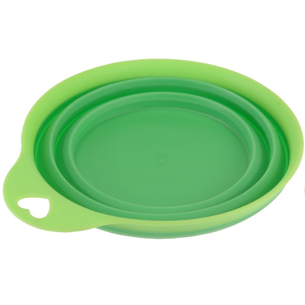Skladacia silikónová miska Colours, zelená