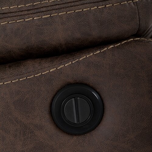 Elektrické kreslo s bezdrôtovým ovládaním, vintage, hnedá