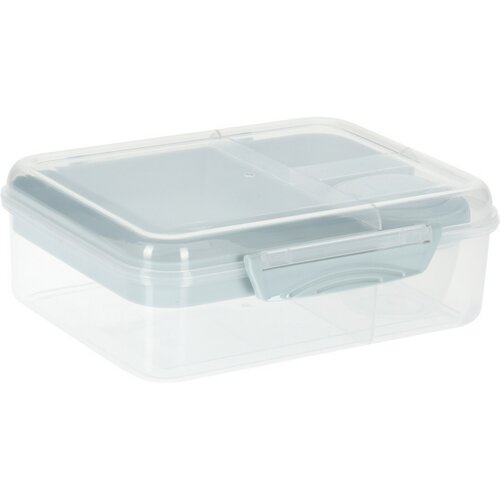 EH Pojemnik obiadowy z przegródkami i pudełkiem na dresing, niebieski