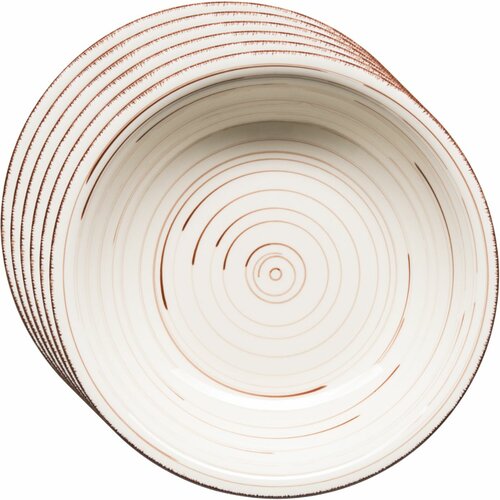 Mäser Set of 6 deep plates Bel Tempo 21.5 cm, beige