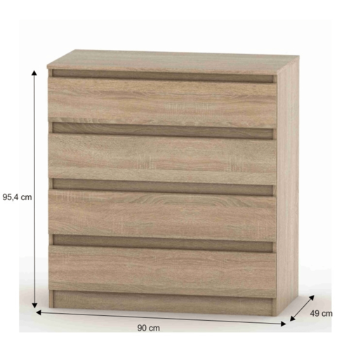 HANY NEW 004 komód, sonoma tölgy