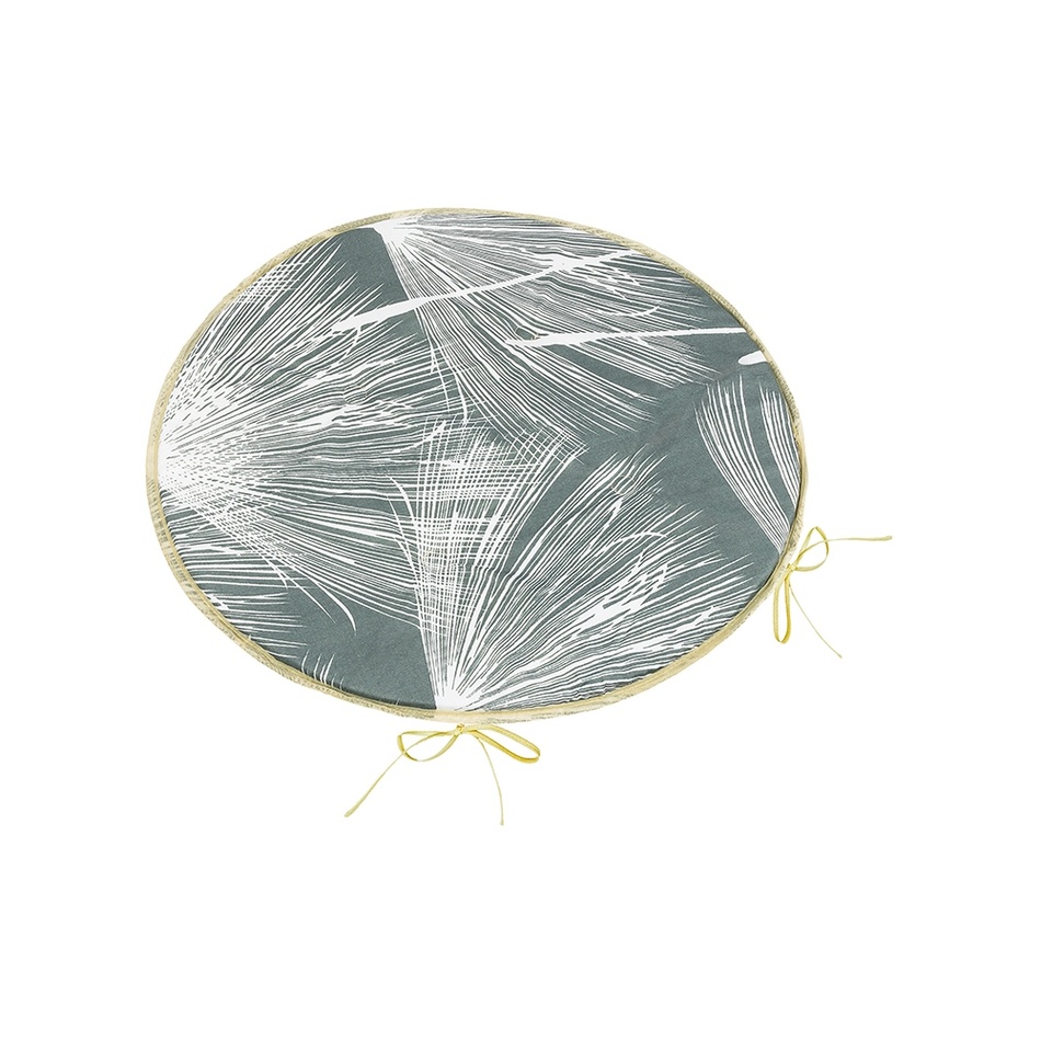 Bellatex Sedák Adela okrúhly hladký Páperie sivá, 40 x 40 cm