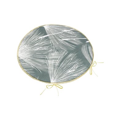 Bellatex Sitzkissen Adéla rund glatt Pustelblume grau, 40 x 40 cm