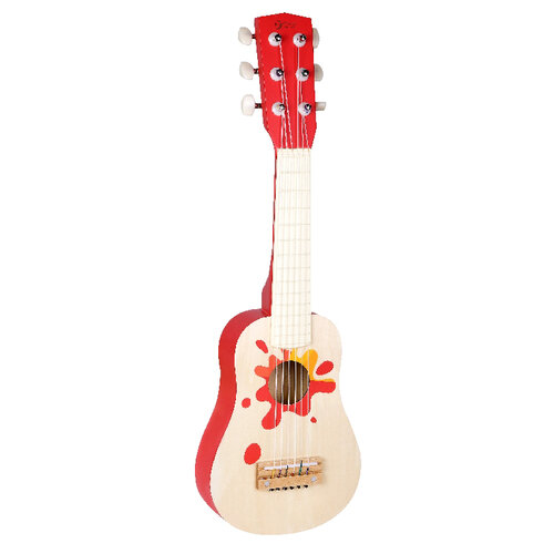 Levně Classic world Kytara dřevěná červená, 6 strun