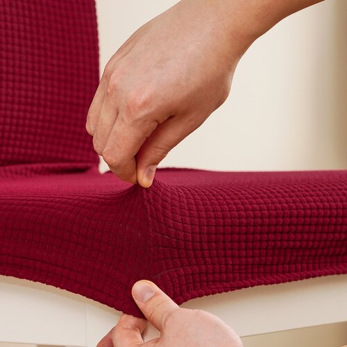 4Home Stretch prevleka za stol Magic clean bordo, 45 - 50 cm, komplet 2 kosov