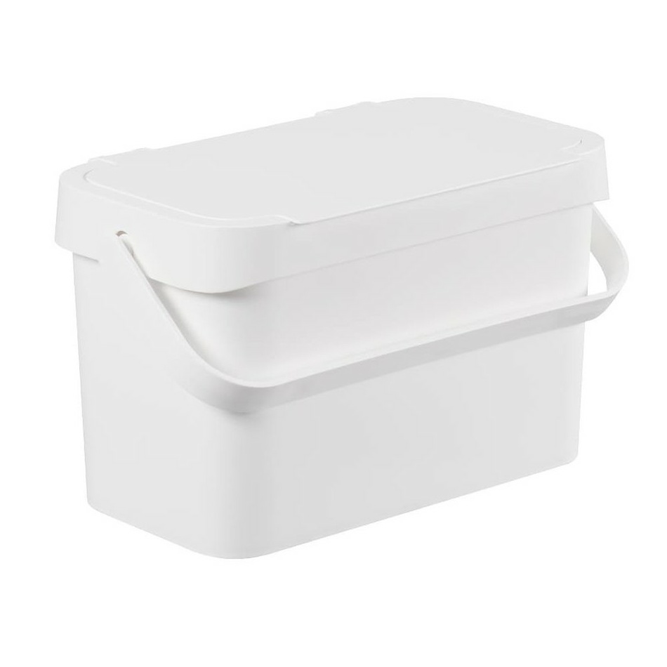 SmartStore Plastikowy kosz na odpady organiczne Collect, biały, 5 l